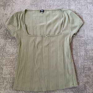 BDG Light Olive Short Sleeve Top